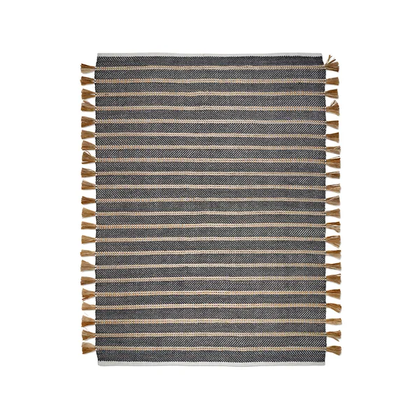 Cochin matta, svart/jute, 170x230 cm
